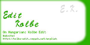 edit kolbe business card